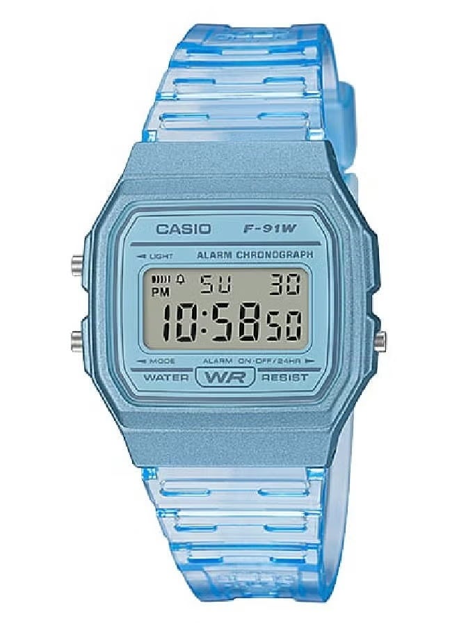 CASIO Youth Digital Wrist Watch F-91WS-2DF - 33 mm - Blue - Image 1